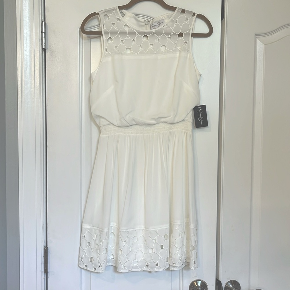 NWT Jessica Simpson white summer sleeveless dress